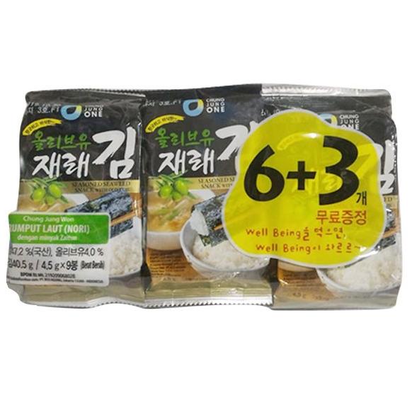 

READY STOCK CHUNG JUNG WON SEAWEED 6 +3 PCS !!!!!