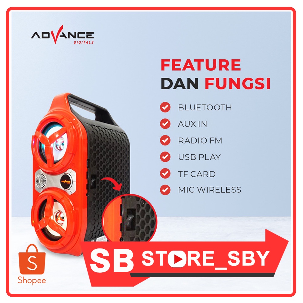 Advance Speaker Portable KS-614 Bluetooth Free Mic Karaoke