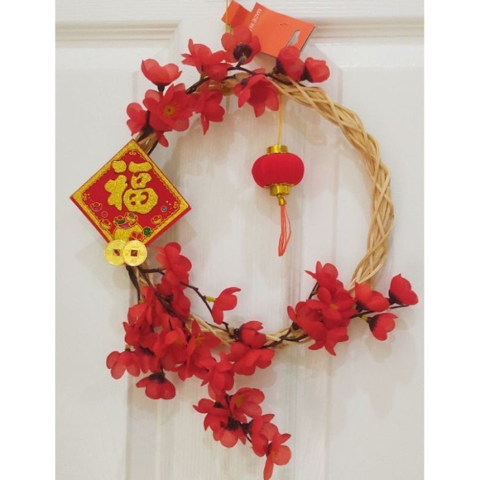 

New! TermuraH yuk!! wreath gantungan hiasan imlek hoki fu gong xi fat cai Limited