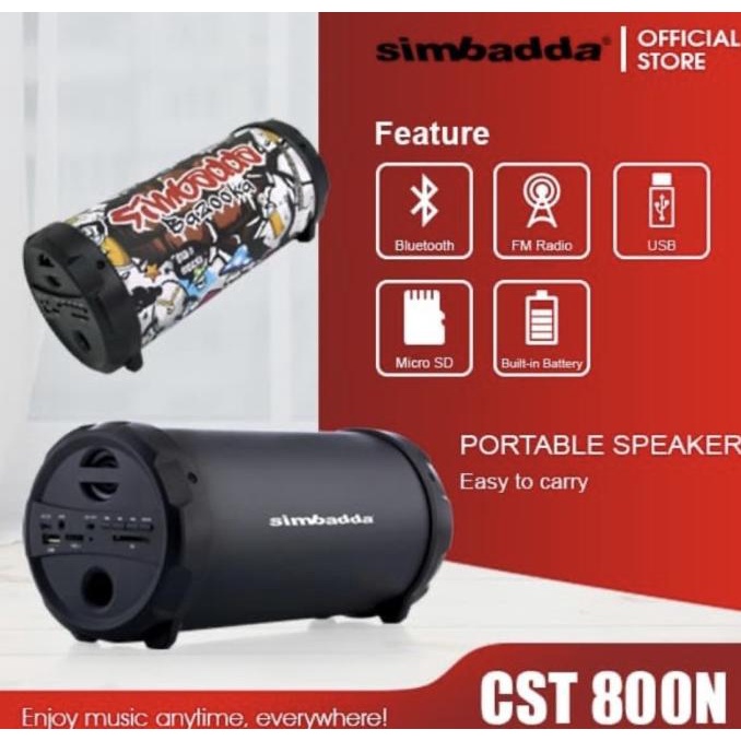 Speaker Portable Simbadda CST 800 800N CST800N BLUETOOTH