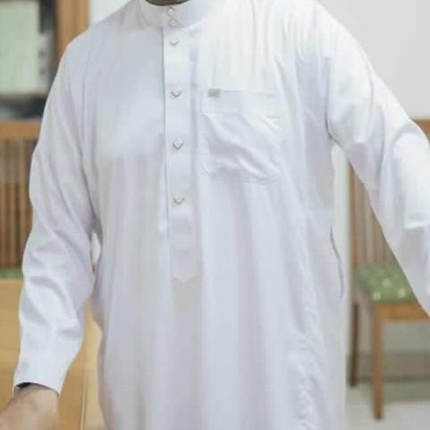 Gamis Al Haramain Premium Remaja/Jubah Putih Remaja Kancing Wajik