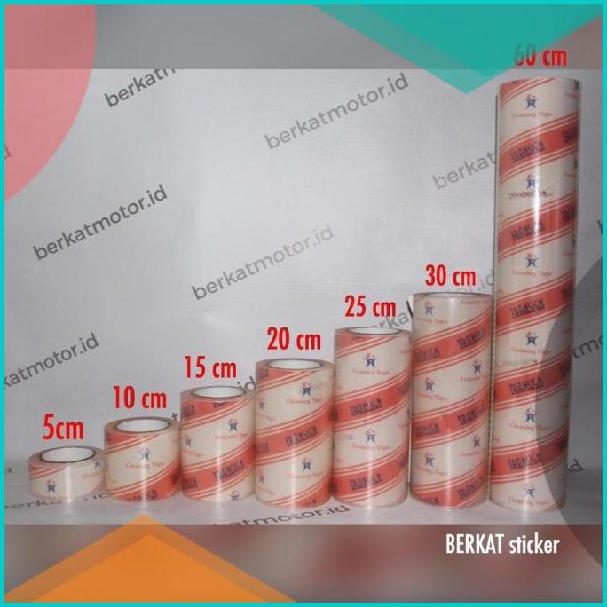 

CUSTOM -TRANSFER / MASKING TAPE TRANSIGN 60 cm LAMINASI CUTTING STIKER