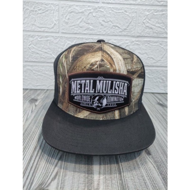 Topi snapback jaring Metal mulisha x yupong