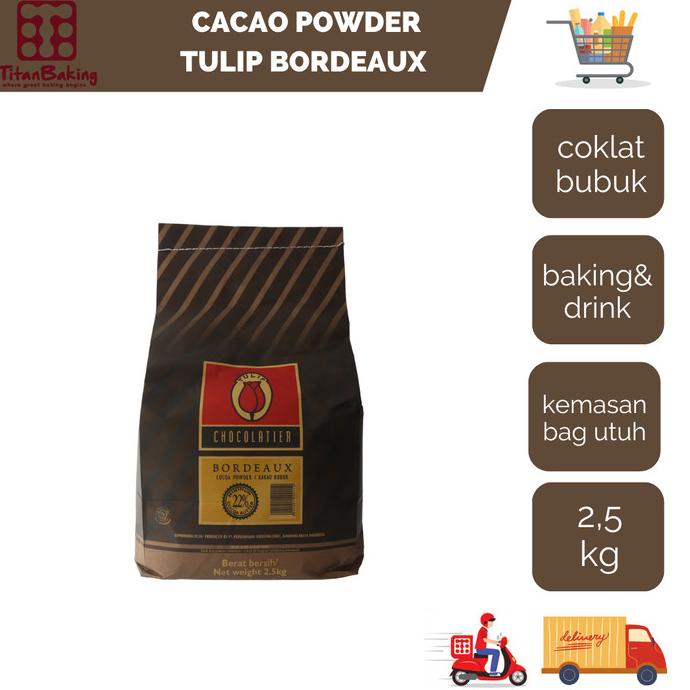 

Coklat Bubuk Tulip Bordeaux 2.5 Kg Kemasan Utuh Bag