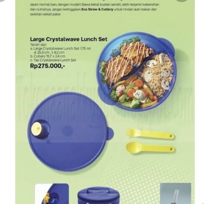 Lunch Box Tupperware Large Crystalwave Lunch Set Free Botol 310 Ml