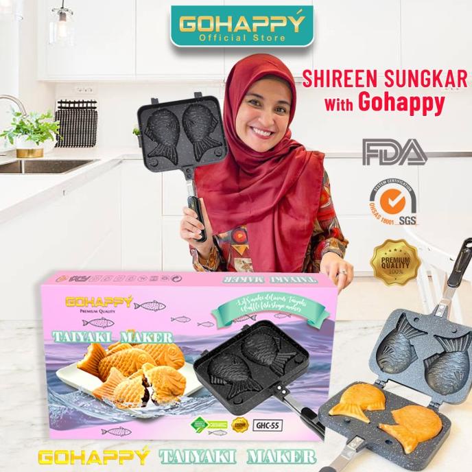 Cetakan kue Bungeoppang/ikan taiyaki japan Gohappy Creme'