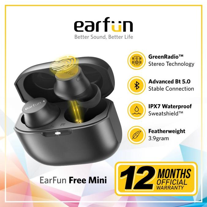 EarFun Free Mini True Wireless Earbuds - TWS Mini Buds Super Bass IPX7