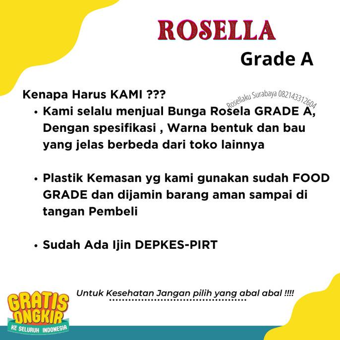 

Recomend JUAL TEH ROSELA MERAH 100gram / BUNGA ROSELA //TEH BUNGA ROSELLA MERAH !!