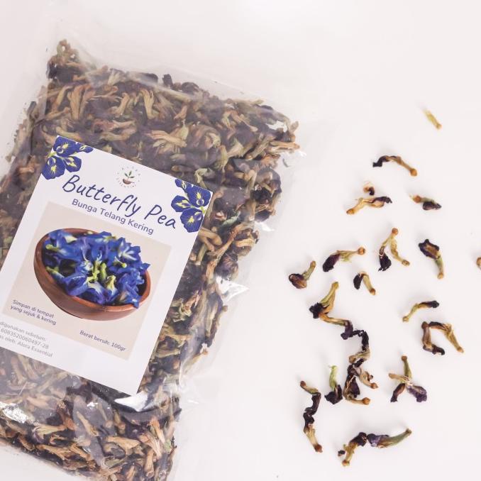 

New - Alora Bunga Telang Kering 100gr - Dried Butterfly Pea Tea Alora ,.