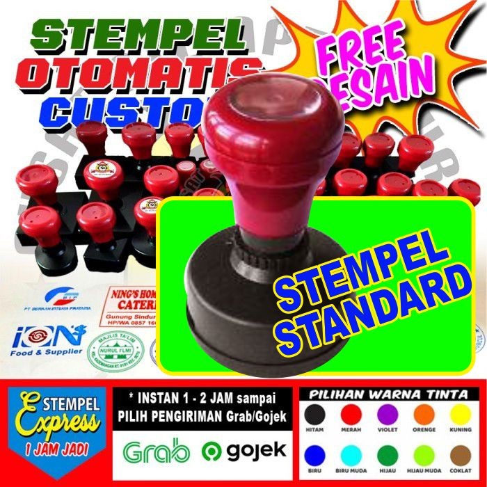 

STEMPEL OTOMATIS STANDARD, STEMPEL WARNA, STEMPEL FLASH, STEMPEL MATIC