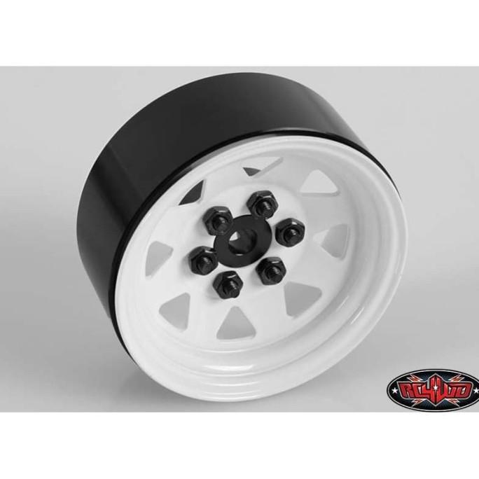 RC4WD 6 LUG WAGON 1.9" STEEL STAMPED BEADLOCK WHEELS (WHITE)