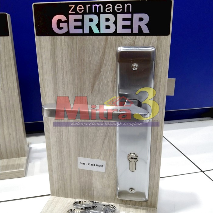 %%%%] Kunci Pintu GERBER MBS-97383 Lengkap Handle + Body + Silinder