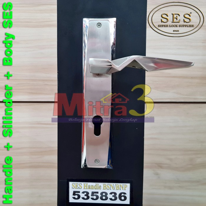 *#*#*#*#] Kunci Pintu SES Lengkap Handle 535-836 + Body Kunci 40mm Satin SUS 304