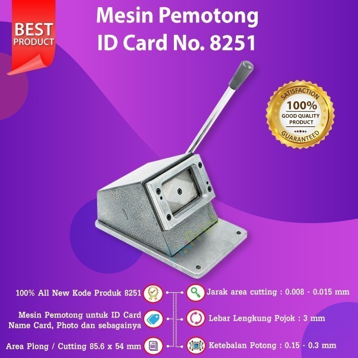

Alat Plong Mesin ID Card / Mesin PVC Card Original OCC-55 PVC (Abu)
