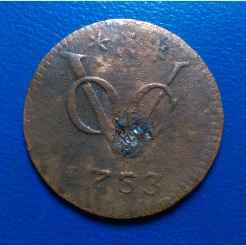 Koin VOC 1 Duit Zeeland 1753