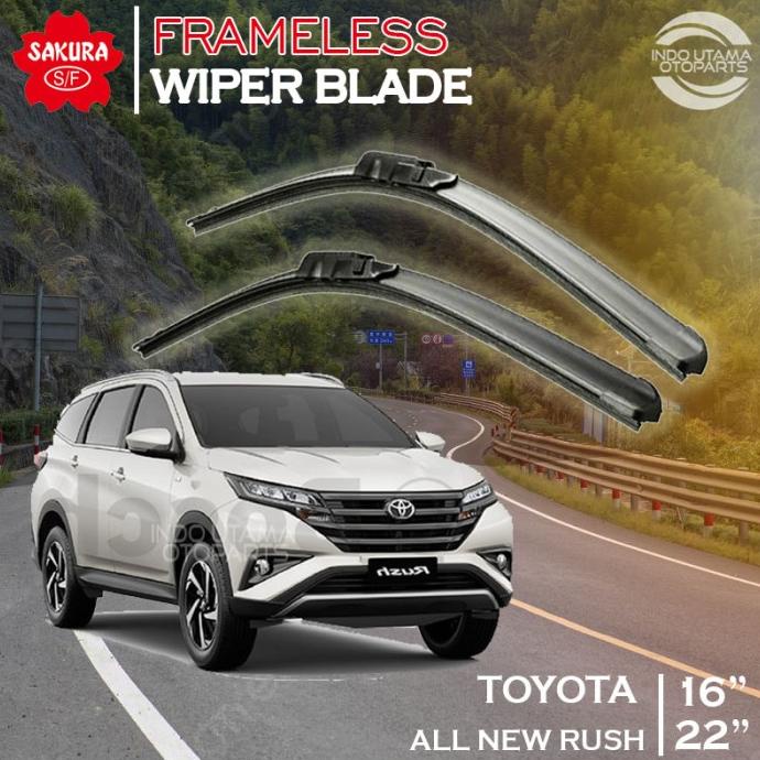 TERLARIS Wiper Frameless Toyota All New Rush Karet Kaca Mobil SAKURA