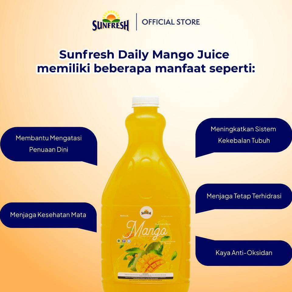 

Sunfresh Daily Mango 2 Liter Mengandung Vitan C & A - Jus Buah Mangga