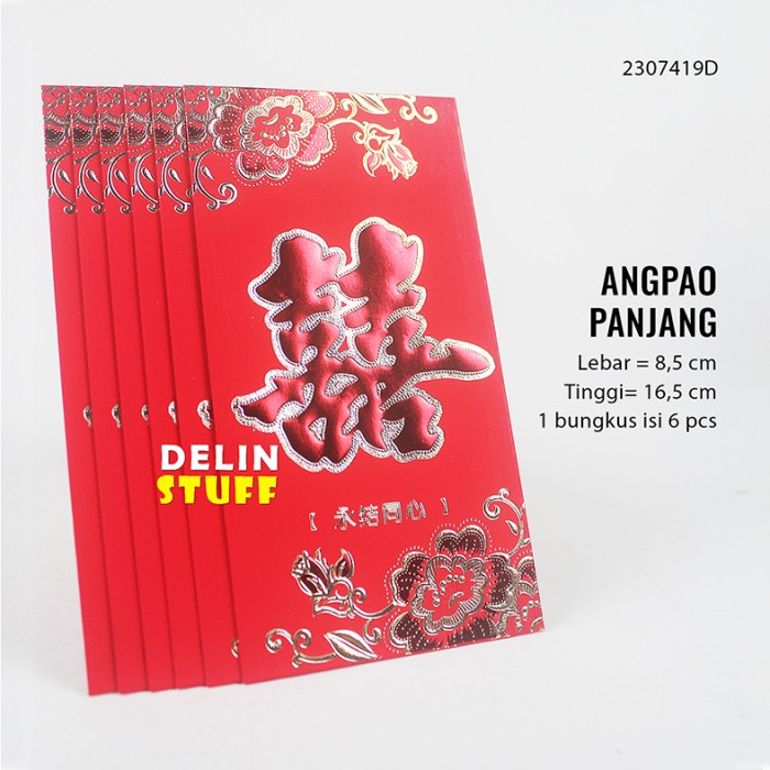 

,,,,,,,] Angpao Panjang Pernikahan / Angpao Tebal Chinese Wedding isi 6 pcs