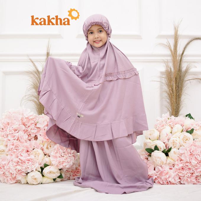 Kakha - Mukena Anak (1-6 Tahun) (Lilac) / Mukena Rayon / Mukena Balita