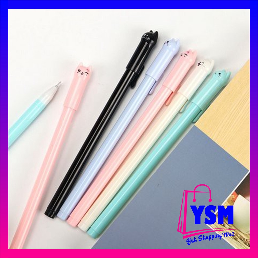 

YSM Pena Karakter Meow Kucing Lucu Pulpen Karakter Gel Imut Pulpen Gel Pena Murah