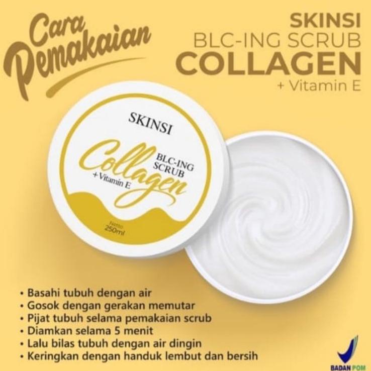 Ready Sto Scrub Bleaching Collagen Pemutih Badan Ampuh