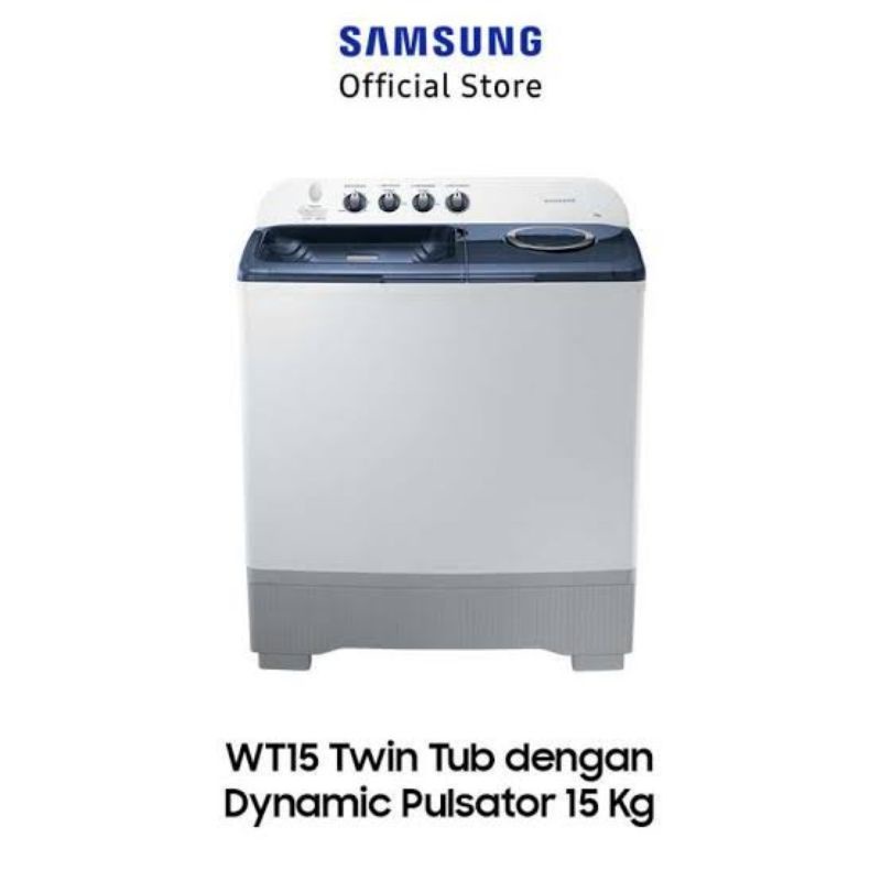 Mesin Cuci 2 Tabung Samsung 15 Kg - WT15K5200MB/SE