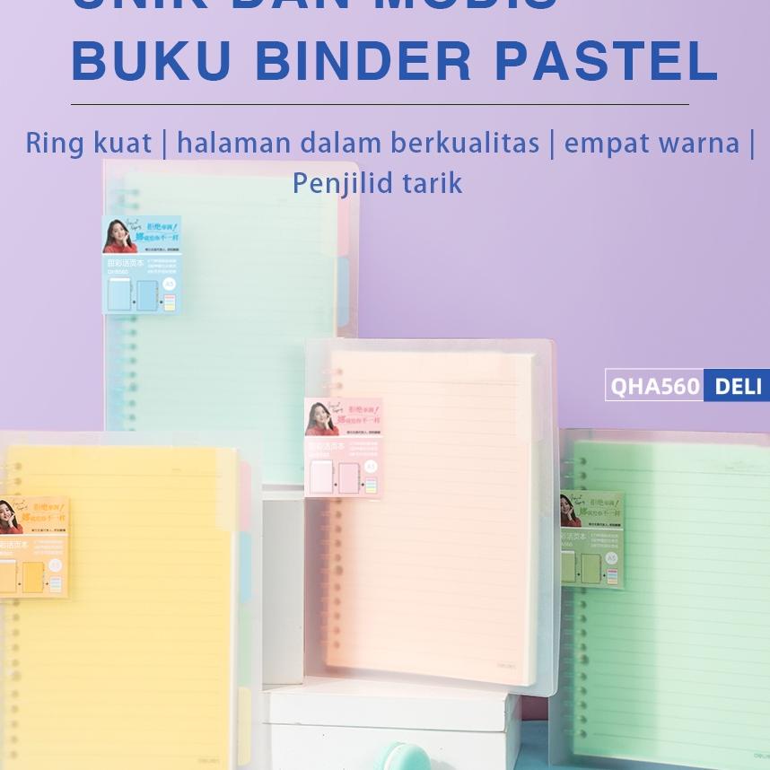 

Buku Catatan Lose Leaf Binder A5 Dan B5 Isi 60 Halaman Warna Pastel / Buku Diary / Buku Tulis Binder / Qha560/Qhb560