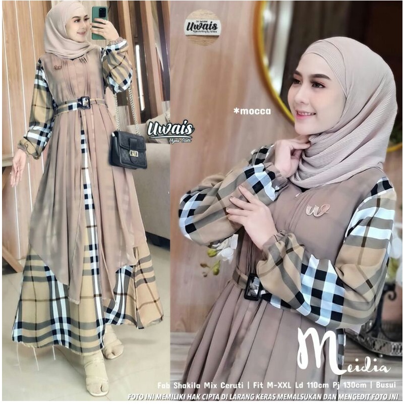 Sivafashion Gamis Wanita Crinkle Dewasa Remaja Terbaru Dress Wanita Muslimah Warna Mocca Size L Xl X