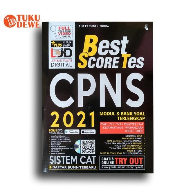 BUKU CPNS BEST SCORE TES CPNS 2021 SISTEM CAT DAN BANK SOAL TERLENGKAP