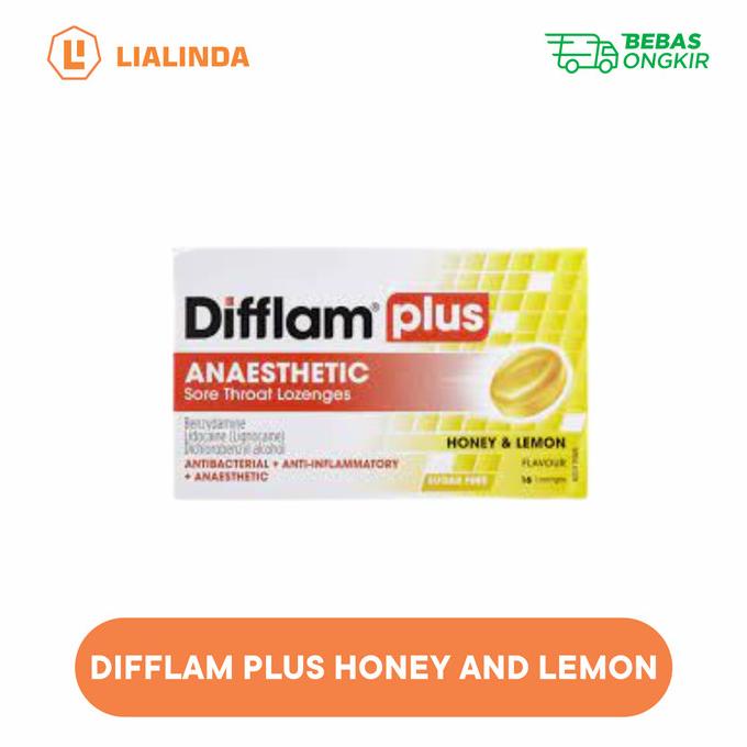 Difflam Plus Lozenges Honey And Lemon 16 Original Australia - Lialinda