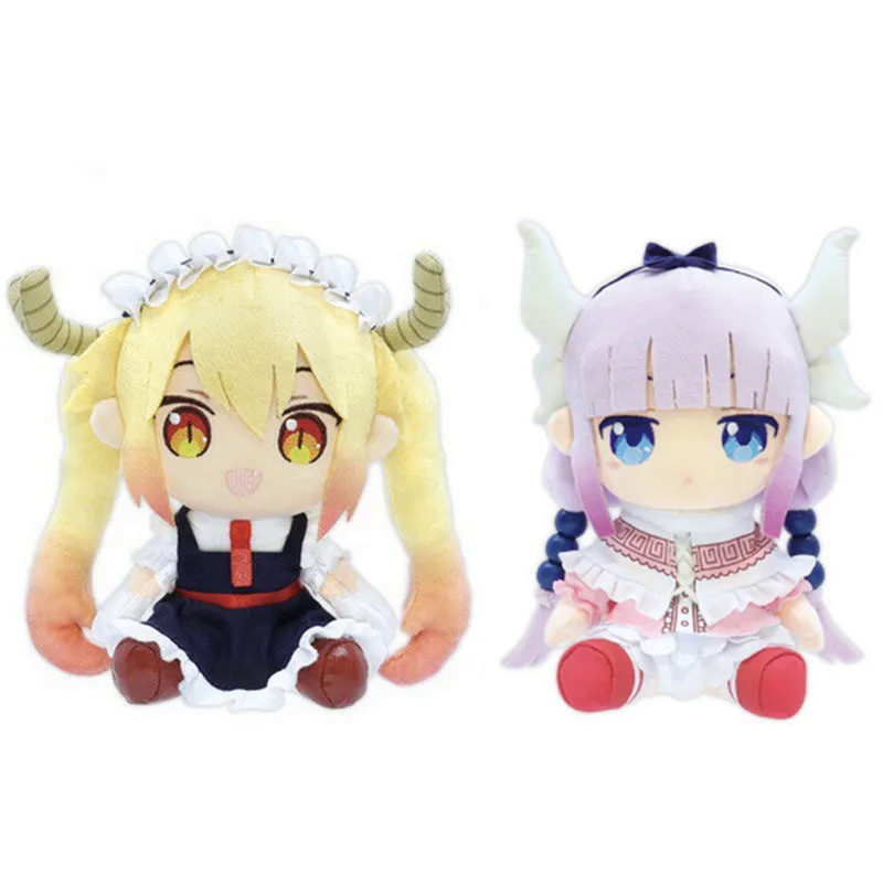 Japanese Miss Kobayashi's Dragon Maid Cosplay Plush Doll Stuffed Kanna Kamui Tohru Kawaii Anime Plus