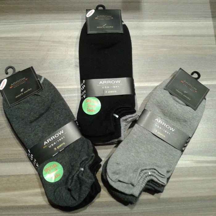 Kaos Kaki - Kaos Kaki Arrow Isi 3 Pcs Anti Bakteria Pendek