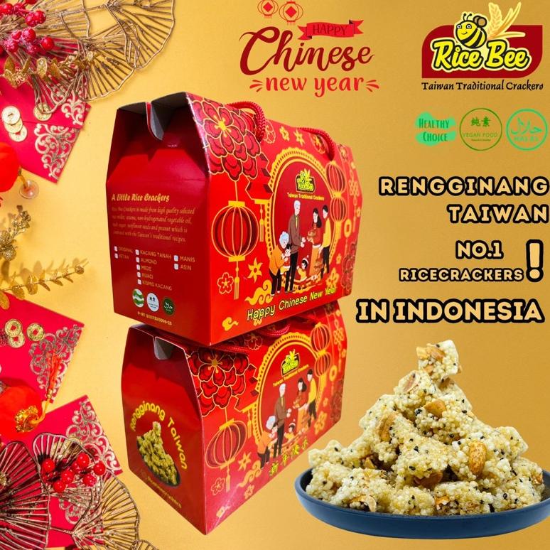 

New Stok Fresak - Ricebee Cracker / Hampers Imlek / Snack Sehat / Cemilan Vegetarian / Hampers Cny Terlaris