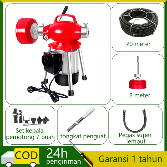 Solusi Saluran Mampet Pembersih Pelancar Pipa Drain Cleaner Machine
