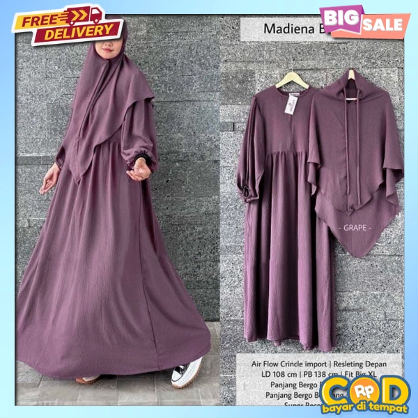 Dres Hijab Polos Branded Games Remaja Sari Lebaran Sett Syar`I Modern Kekinian Ghms Dewasa Syar`I 20