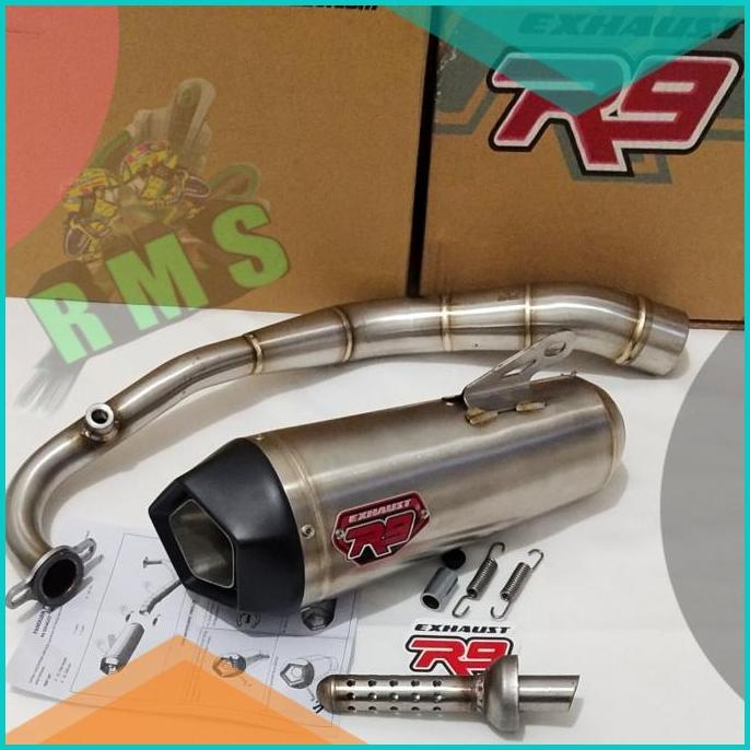 R9 Knalpot Racing R9 New Alpha Honda Pcx 160 fullsystem Knalpot R9 Pcx