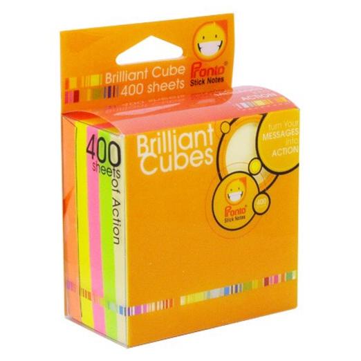 

Pronto Brilliant Cube / Stiy Note 654 Pronto Warna-Warni 75X75Mm -