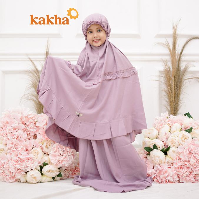 Kakha - Mukena Anak (1-6 Tahun) (Lilac) / Mukena Rayon / Mukena balita