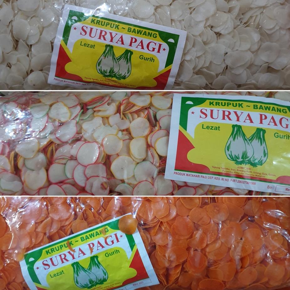 

[Bal] Kerupuk Krupuk Seblak Mentah Bawang Warna Kuning Putih Pagi Isi 3.8 Kg - Sp*