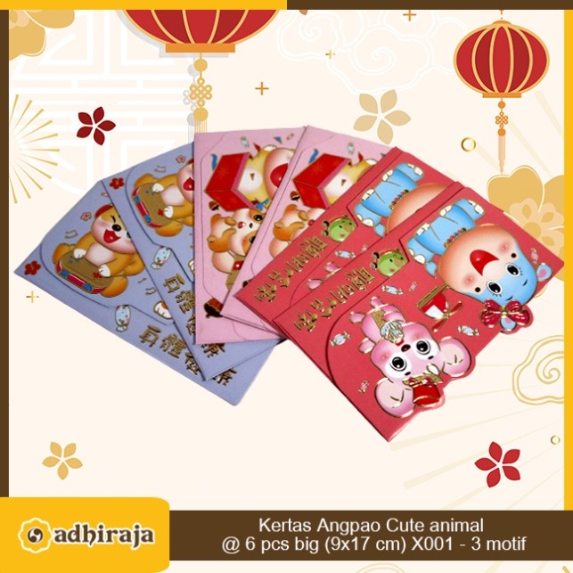 

Angpao Angpau Amplop Imlek 2022 Cute Animal X001 6 Pcs Big ((_Baca Diskrips_I))