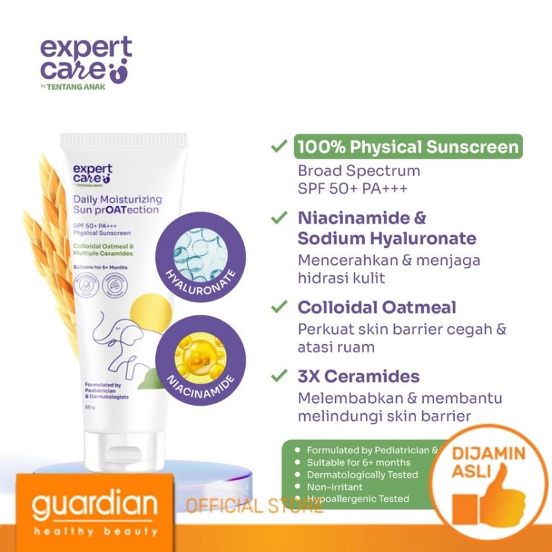 Expert Care Physical Sunscreen SPF 50+ PA+++ - Sunscreen Anak &amp; Bayi 50g