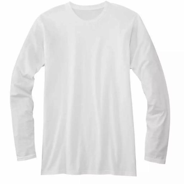 Kaos Polos Pria/Wanita 24'S Lengan Panjang - Putih