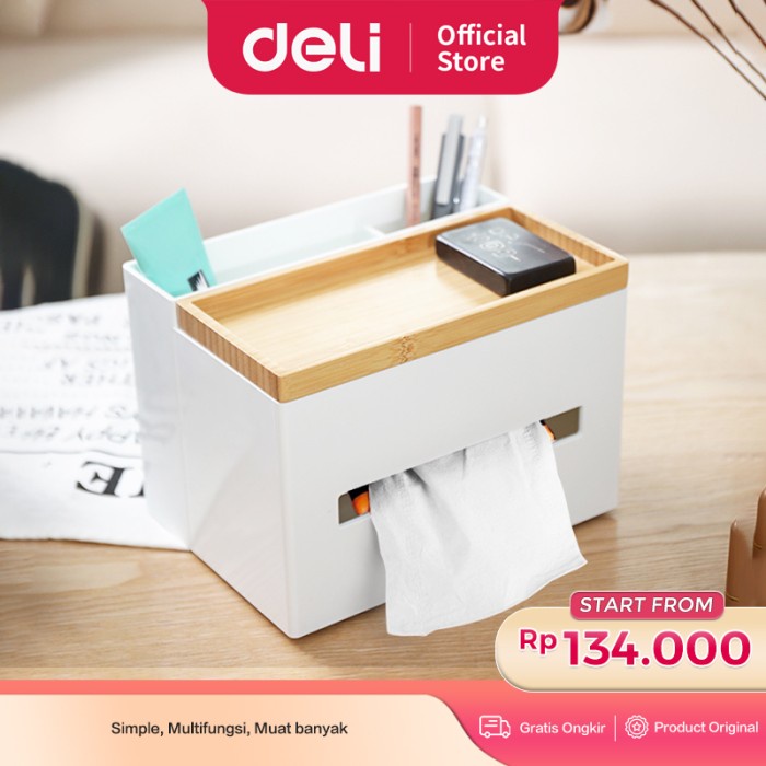 

Deli Desk Organizer/Tissue Box/Kotak Tissue dan Alat Tulis Elegan 8916