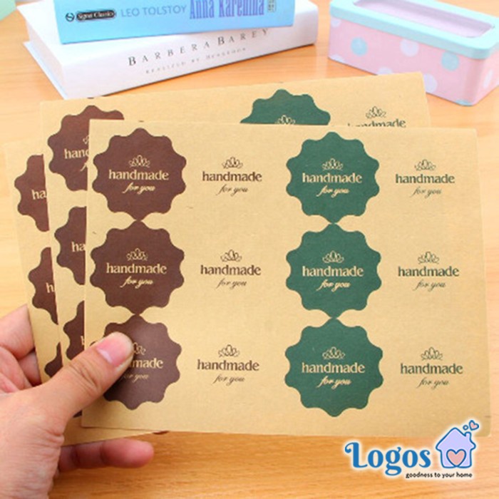 

TERLARIS Sticker Handmade for you kraft paper stiker label cake cookies hampers