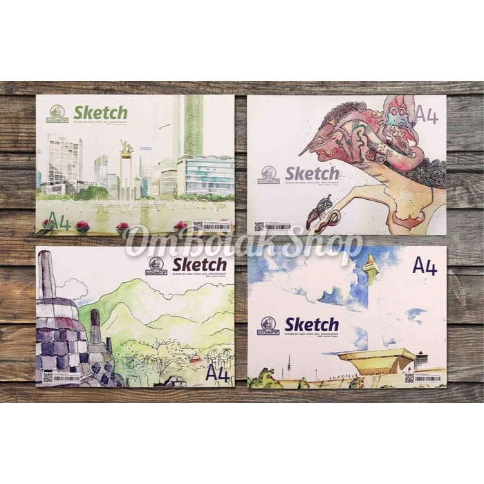 

TERLARIS Buku Gambar Locomotif A4 MOTIF 25 lembar utk Cat Air Pensil Pen Sketch