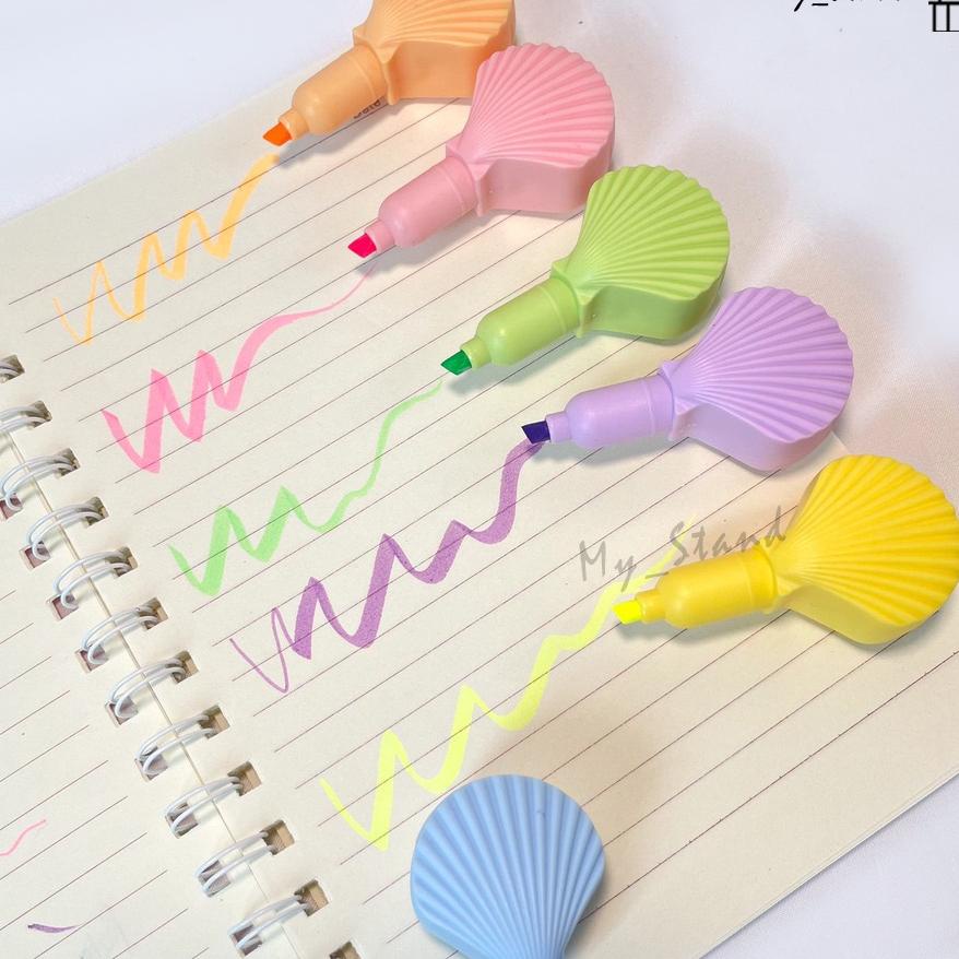

Highlighter 5 Warna Bentuk Kerang Shell Laut Sea Mermaid Stabilo Warna Pastel Textliner Textlighter Lucu Imut Perlengkapan Kantor Sekolah