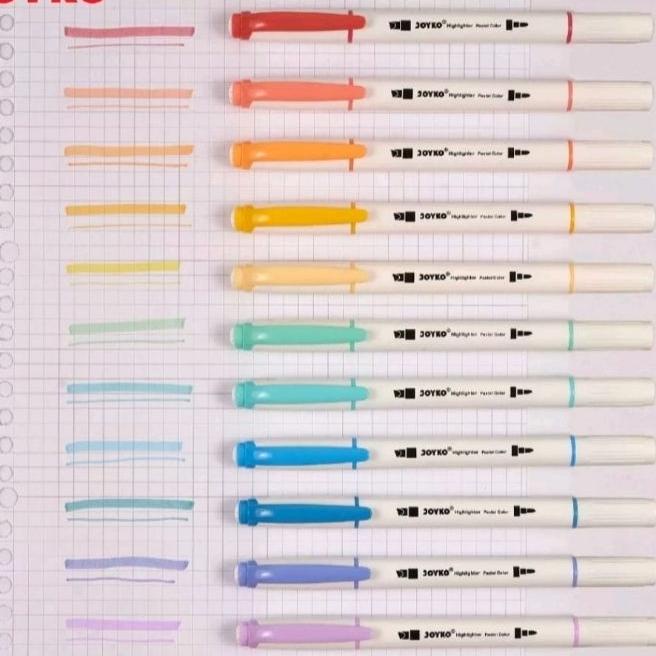 

Highlighter Anda Warna Pastel Joyko Hl-55 ( 1 Set / 12 Warna )