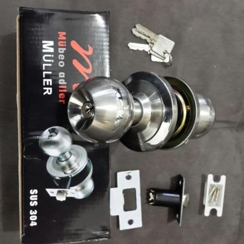 FREE ONGKIR KUNCI SLOT HANDLE GAGANG PINTU RUMAH BULAT STAINLESS MULLER FREE ONGKIR