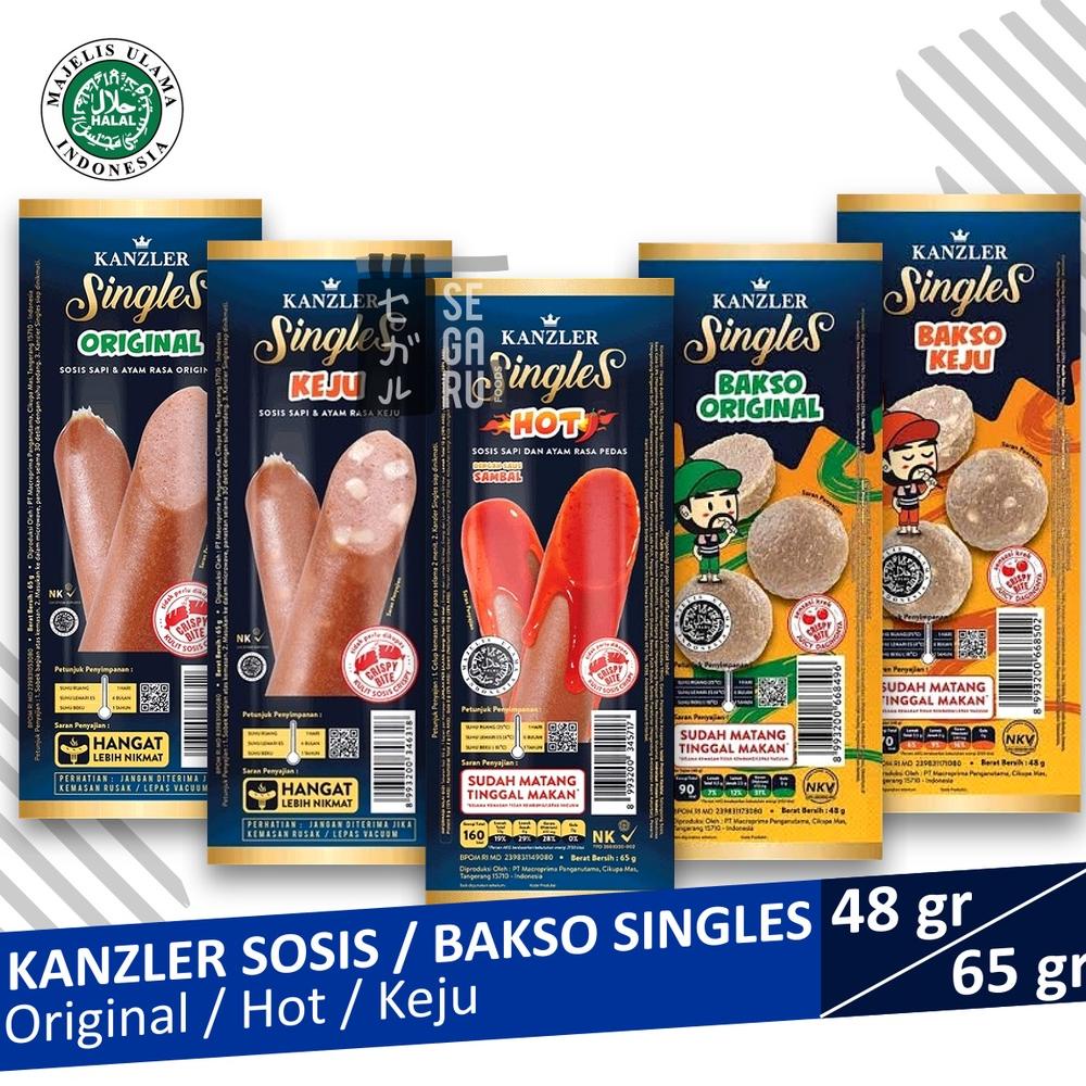 

Ready Sosis KANZLER Singles Sosis / Bakso Original / Keju / Hot per Pack