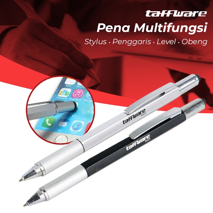 

Taffware Pena Multifungsi Stylus + Penggaris + Level + Obeng - 9625